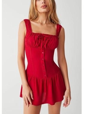 Frankie's Bikinis Red Mini Dress